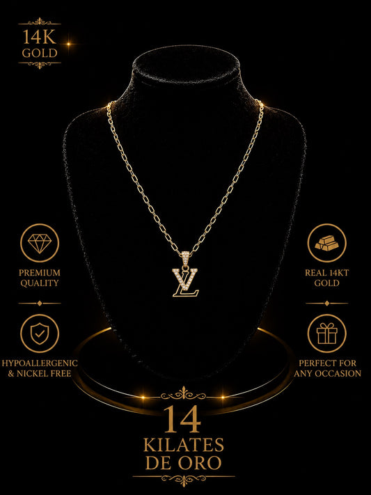 NECKLACE AND LOUIS VUITTON PENDANT